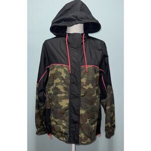 American Eagle Womens M Windbreaker Jacket Camouflage Fall Lightweight